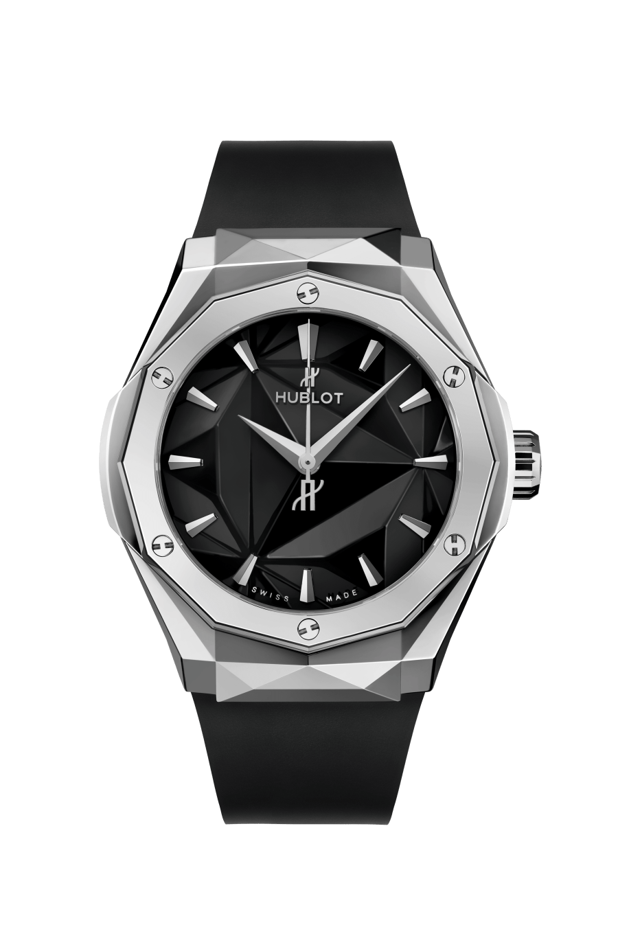 Hublot Classic Fusion Orlinski Titanium 40 MM - Black Rubber Strap - Polished Black Dial - 550.NS.1800.RX.ORL19