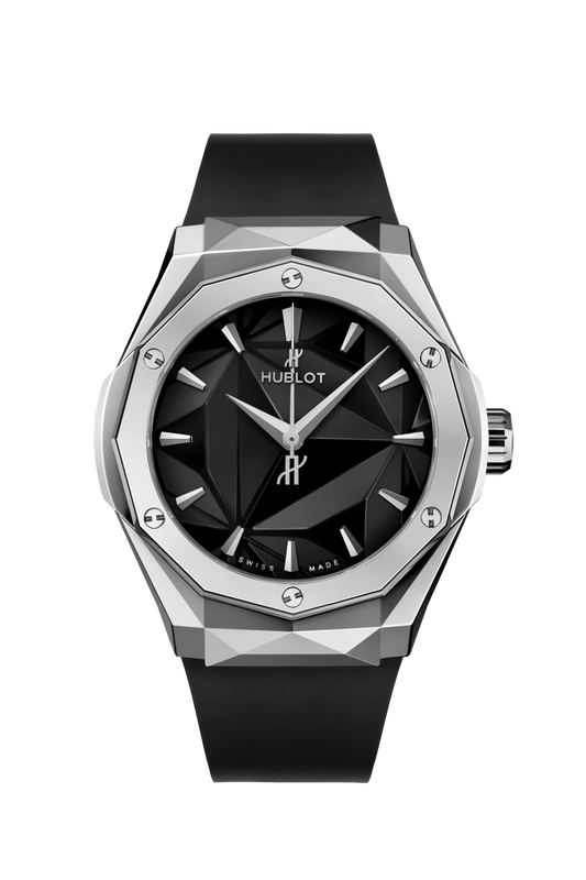 Hublot Classic Fusion Orlinski Titanium 40 MM - Black Rubber Strap - Polished Black Dial - 550.NS.1800.RX.ORL19