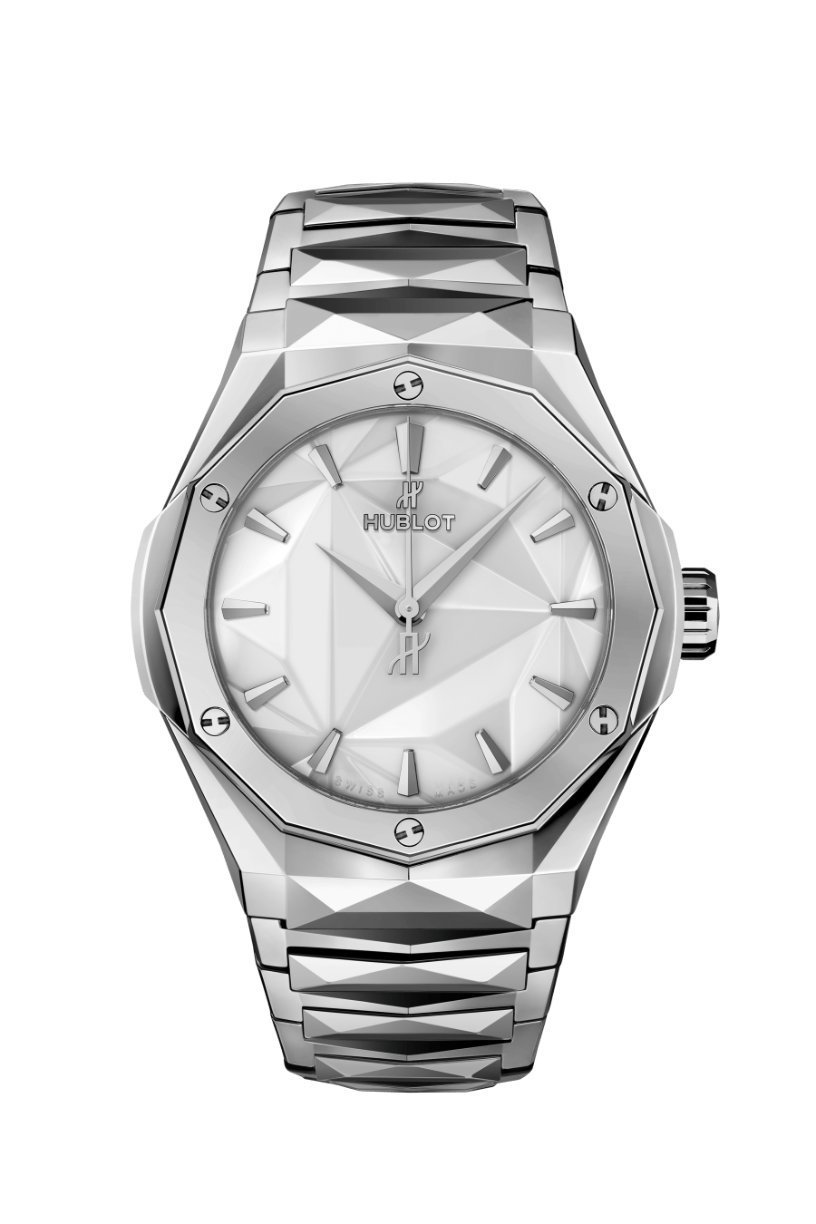 Hublot Classic Fusion Orlinski Titanium White 40 MM - Titanium Bracelet - Polished White Dial - 550.NS.2200.NS.ORL22