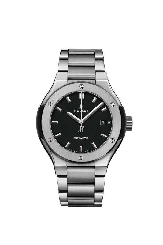 Hublot Classic Fusion Titanium 33 MM - Titanium Bracelet - Matte Black Dial - 568.NX.1470.NX