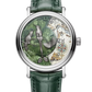 Vacheron Constantin Métiers D' Art White Gold 41 MM - Green Leather Strap - Explorer Naturalists Artistic Dial - 7500U/000G-B993