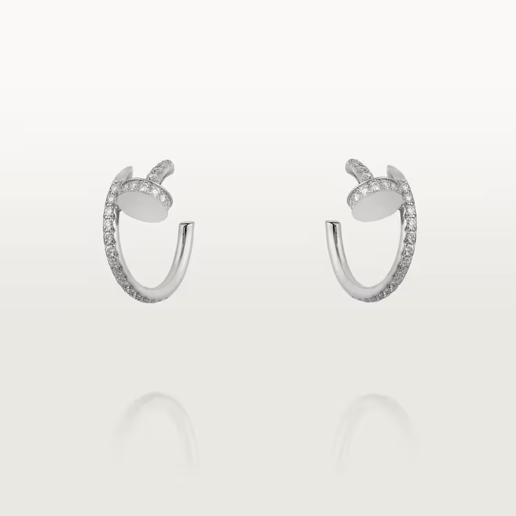 Cartier Just Un Clou Earrings - White Gold Diamonds - B8301431