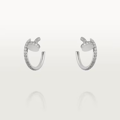 Cartier Just Un Clou Earrings - White Gold Diamonds - B8301431
