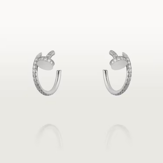 Cartier Just Un Clou Earrings - White Gold Diamonds - B8301431