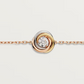 Cartier Trinity Bracelet - White Gold Rose Gold and Yellow Gold Diamond Small Model -  B6058718