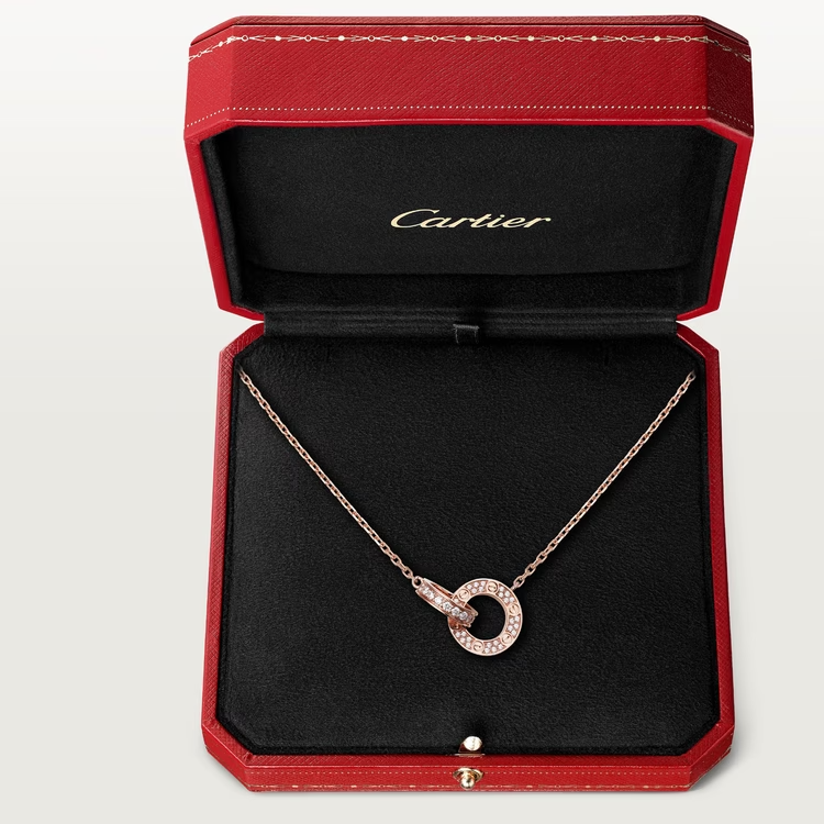 Cartier Love Necklace Diamonds - Rose Gold - B7224528