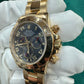 Rolex Daytona Chronograph - 40 MM - Yellow Gold - Blue Arabic Dial - 116528bla