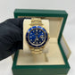 Rolex Yellow Gold Submariner Watch 40 MM - Oyster Bracelet - Blue Dial - 16618 LB