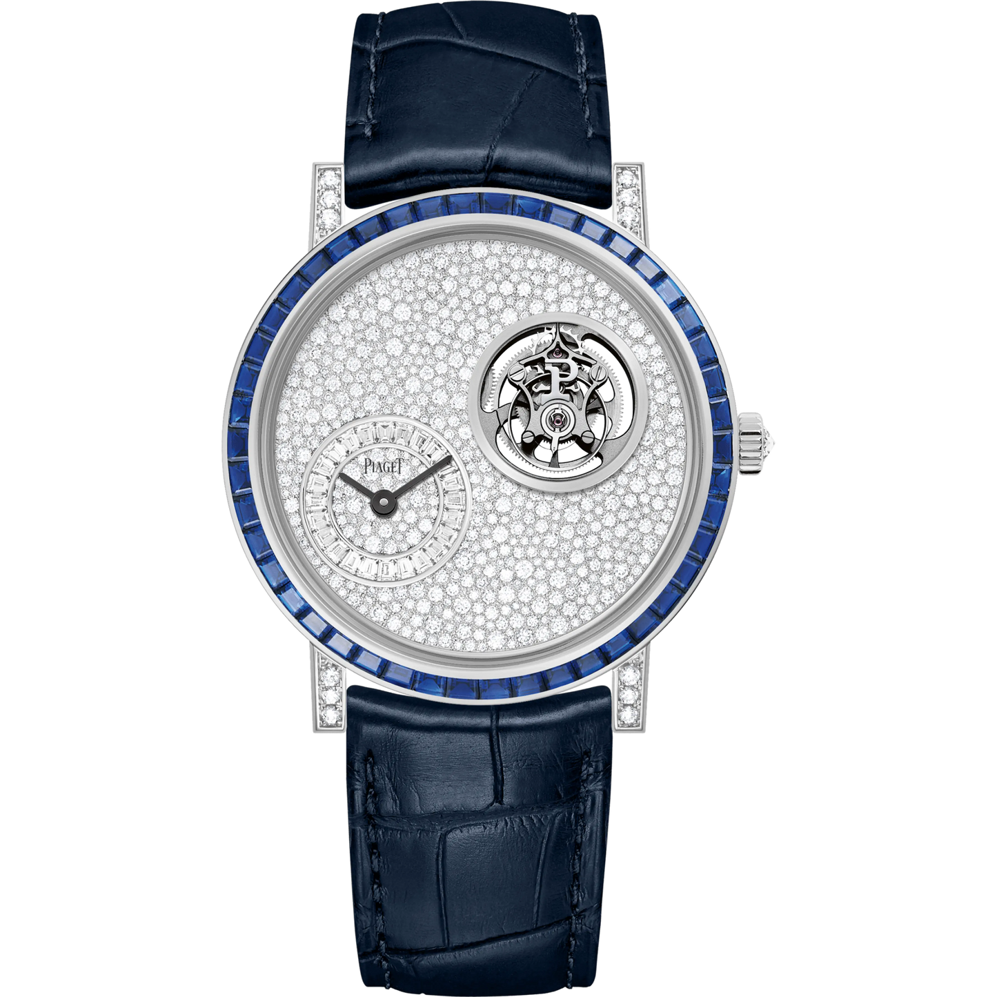 Piaget Altiplano - White Gold 41 MM - Blue Leather Strap - Diamond Bezel - Diamond Dial - G0A47033