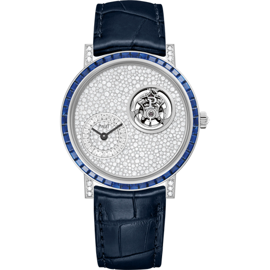 Piaget Altiplano - White Gold 41 MM - Blue Leather Strap - Diamond Bezel - Diamond Dial - G0A47033