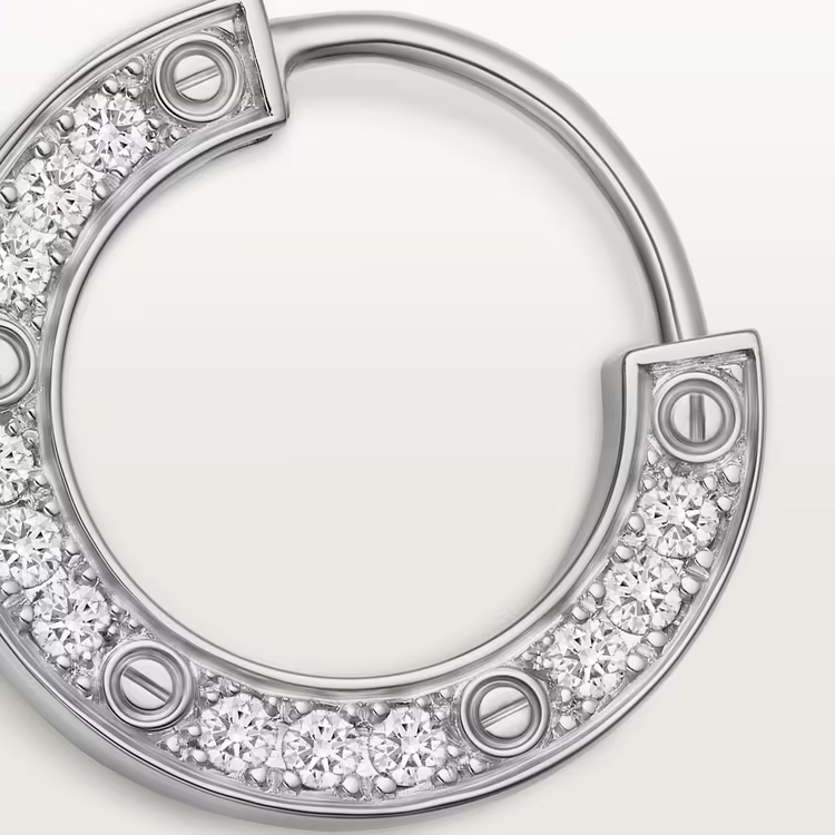 Cartier Love Single Earring - White Gold - Diamonds - B8301424