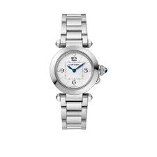 Cartier Pasha de Cartier Steel 30 MM - Steel Bracelet - Opaline Flinqué Dial - WSPA0021