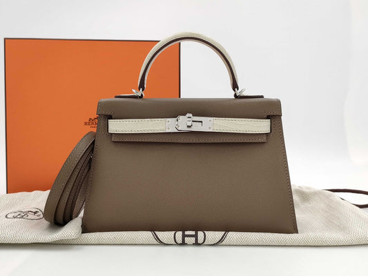 Hermès Kelly 20 Touch - Etoupe & Beton - Alligator & Madame - Palladium Hardware - K20TEBMPHW
