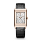 JLC - Reverso Tribute Monoface Small Seconds - 45.6 MM x 27.4 MM - Pink Gold - Silvered-Gray Dial - Black Leather/Canvas Strap - Q7132521