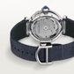 Cartier Pasha de Cartier Steel 35 MM - Blue Alligator Strap - Second Fuchsia Alligator Strap - Silver Flinqué Dial - WSPA0012