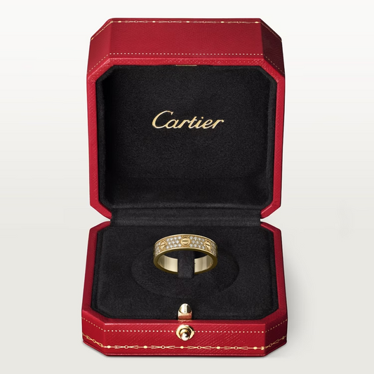 Cartier Love Ring - Yellow Gold - Diamonds - B4083300