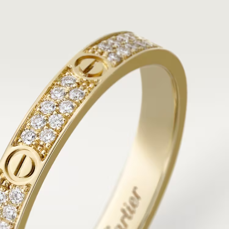 Cartier Love Ring - Yellow Gold Small Model - Diamonds - B4218000