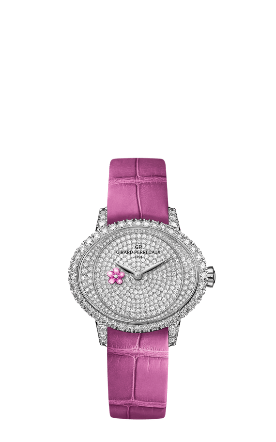 Girard-Perregaux Cat's Eye Plum Blossom Jewellery - 36.90 x 30.75 MM - White Gold - Diamond Bezel - Diamond Dial - 80498D53M7B1-BKLA