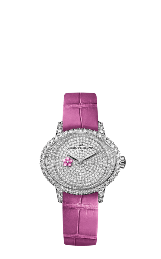 Girard-Perregaux Cat's Eye Plum Blossom Jewellery - 36.90 x 30.75 MM - White Gold - Diamond Bezel - Diamond Dial - 80498D53M7B1-BKLA