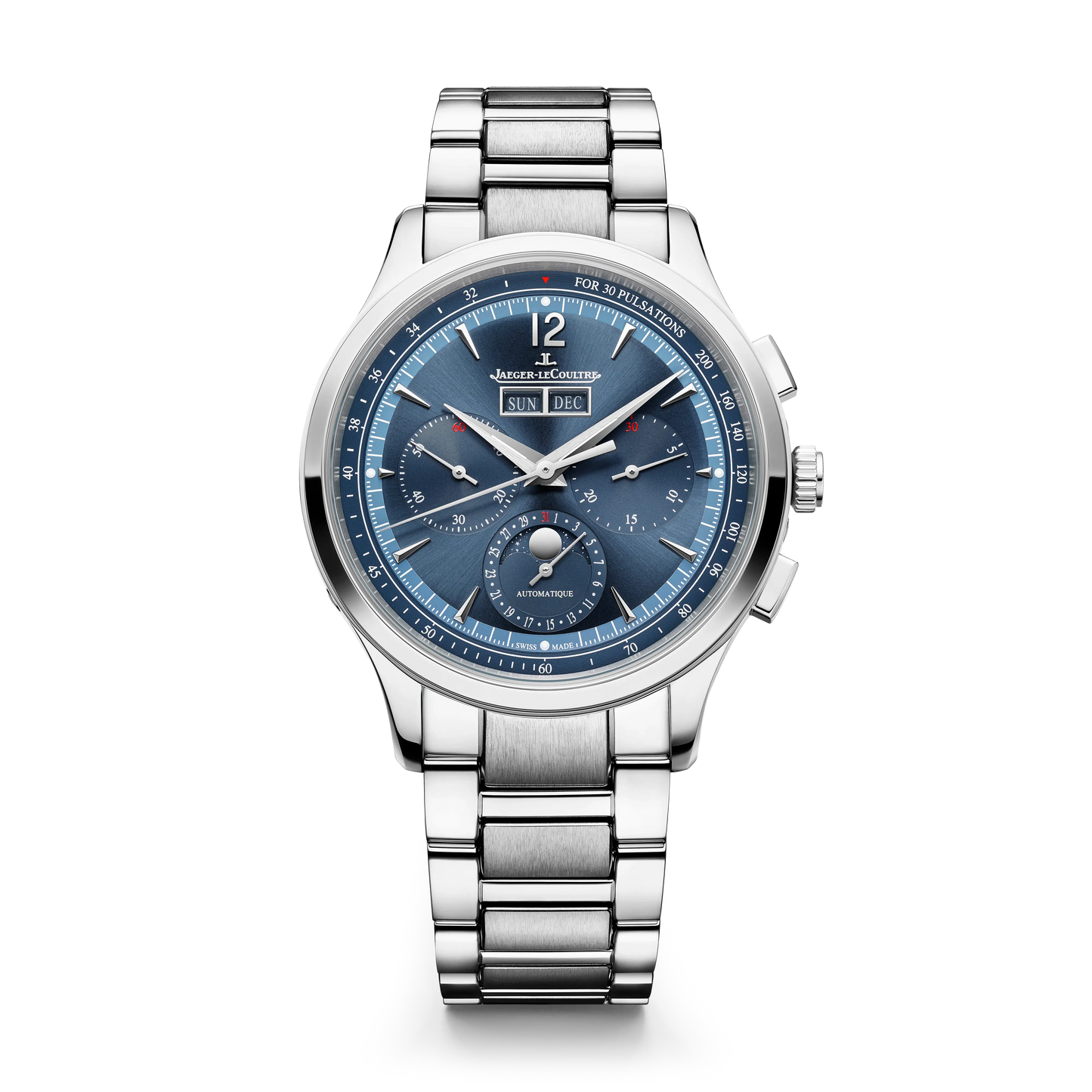 JLC - Master Control Chronograph Calendar - 40 MM - Stainless Steel - Blue Dial - Stainless Steel Bracelet - Q4138180