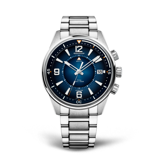 JLC - Polaris Mariner Memovox - 42 MM - Stainless Steel - Shaded Blue Dial - Stainless Steel Bracelet - Q903818J