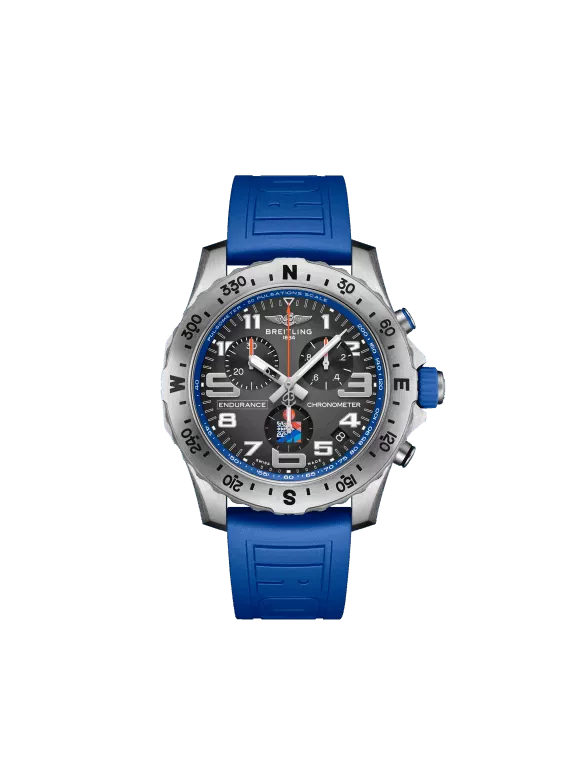 Breitling Professional Titanium 44 MM - Blue Rubber Strap - Black Dial - E823103A1M1S1