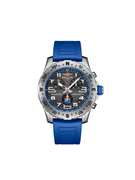 Breitling Professional Titanium 44 MM - Blue Rubber Strap - Black Dial - E823103A1M1S1