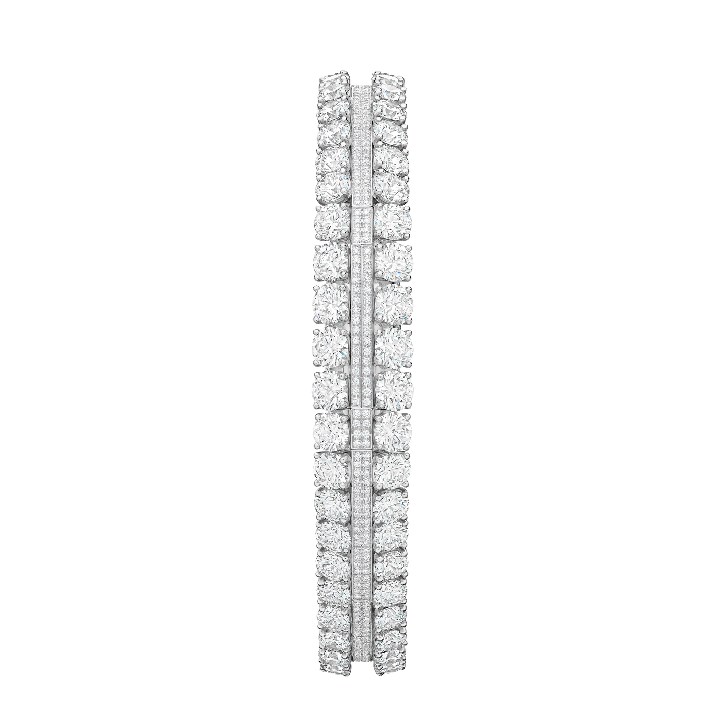 JLC - Calibre 101 Secrets - 29.07 MM x 12.22 MM - Platinum - Mother-Of-Pearl Dial - Diamond Bezel - Pave Diamond Platinum Bracelet - Q2873220