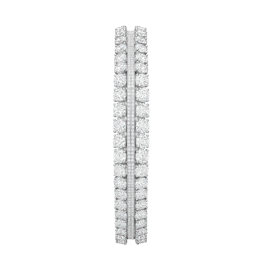 JLC - Calibre 101 Secrets - 29.07 MM x 12.22 MM - Platinum - Mother-Of-Pearl Dial - Diamond Bezel - Pave Diamond Platinum Bracelet - Q2873220