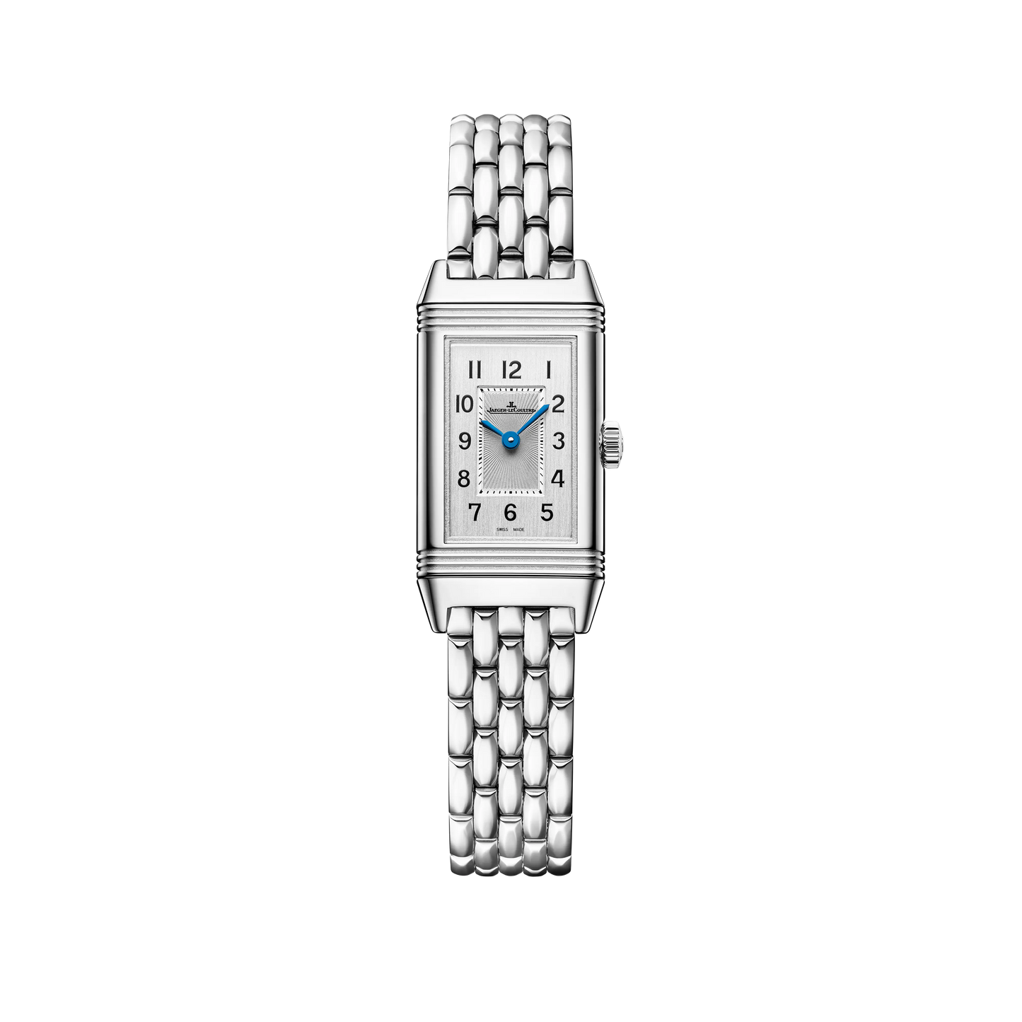 JLC - Reverso Classic Monoface Origin - 32.5 MM x 16.3 MM - Stainless Steel - Silvered-Gray Guilloché Dial - Stainless Steel Bracelet - Q3878120