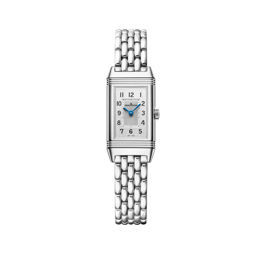 JLC - Reverso Classic Monoface Origin - 32.5 MM x 16.3 MM - Stainless Steel - Silvered-Gray Guilloché Dial - Stainless Steel Bracelet - Q3878120