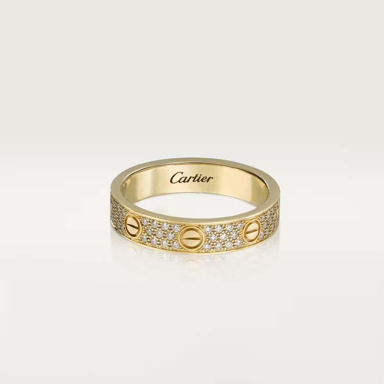 Cartier Love Ring - Yellow Gold - Diamonds - B4083300