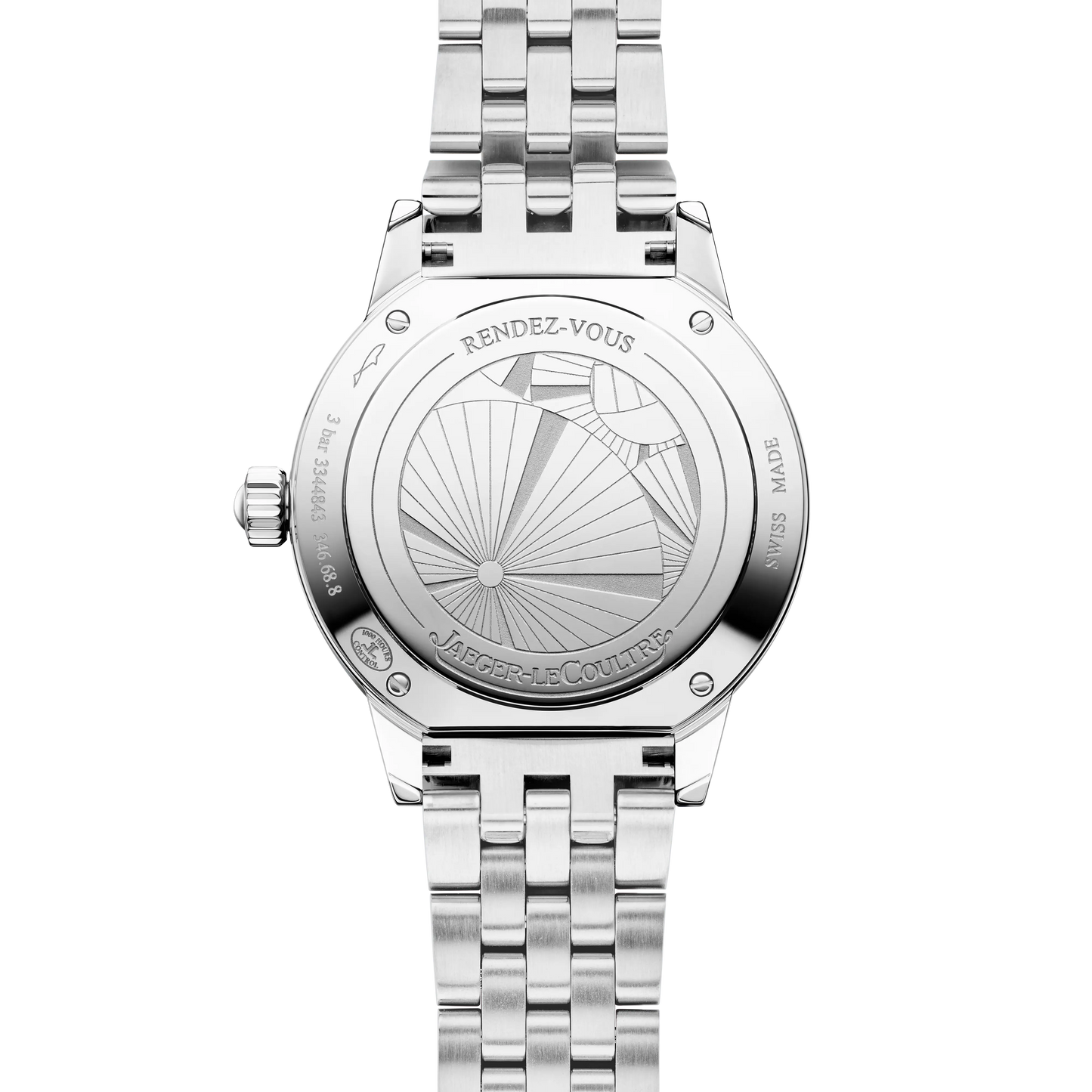 JLC - Rendez-Vous Classic Date - 29 MM - Stainless Steel - Silvered-Gray Dial - Diamond Bezel - Stainless Steel Bracelet - Q3408130
