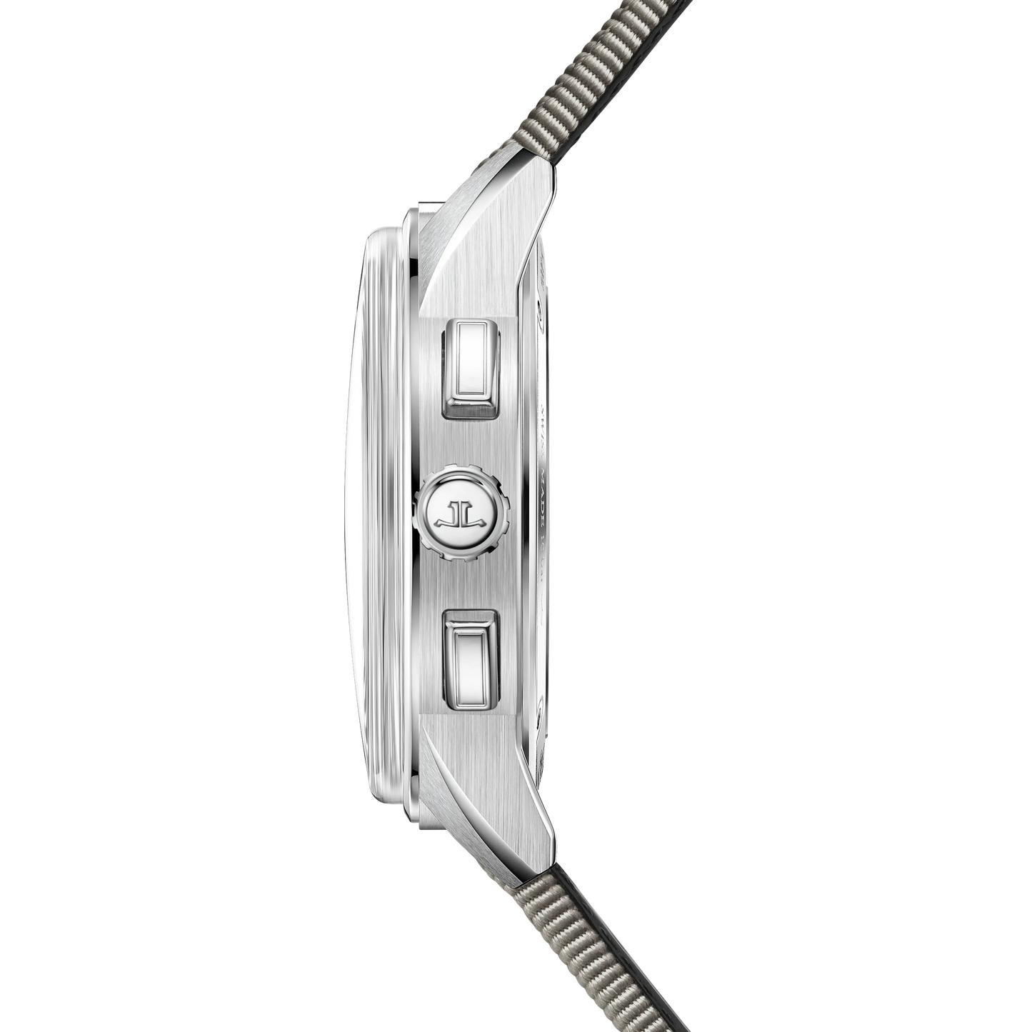 JLC - Polaris Chronograph - 42 MM - Stainless Steel - Shaded Gray Dial - Beige Fabric Strap - Q902843J
