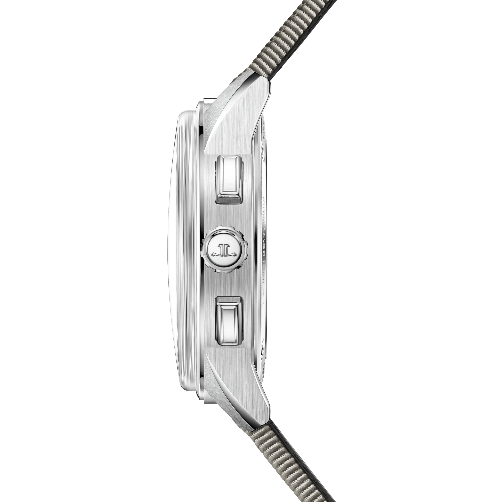 JLC - Polaris Chronograph - 42 MM - Stainless Steel - Shaded Gray Dial - Beige Fabric Strap - Q902843J