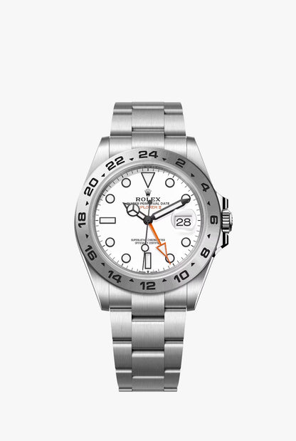 Rolex Stainless Steel Explorer II Watch  - 42 MM - Oyster Bracelet - White Dial - 226570-0001
