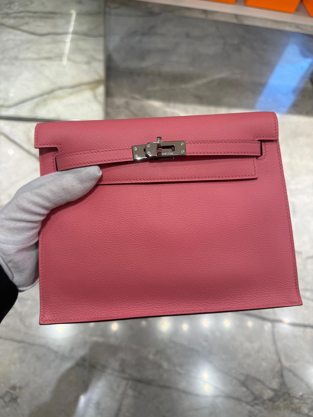 Hermès Kelly Danse II - Rose d'Été - Evercolor - Palladium Hardware - KDREEPHW