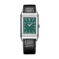 JLC - Reverso Tribute Enamel Hokusai Waterfalls Limited Edition - Kiyotaki Kannon Waterfall - 45.6 MM x 27.4 MM - White Gold - Green Guilloché Enamel Dial - Black Leather Strap - Q39334T8