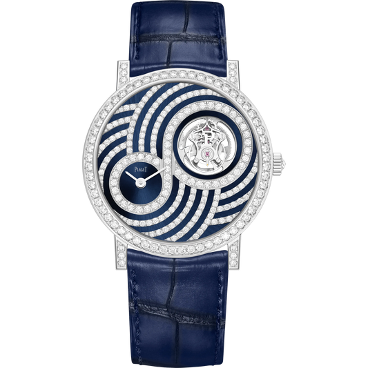 Piaget Altiplano - White Gold 41 MM - Blue Leather Strap - Diamond Bezel - Blue Diamond Dial - G0A45045