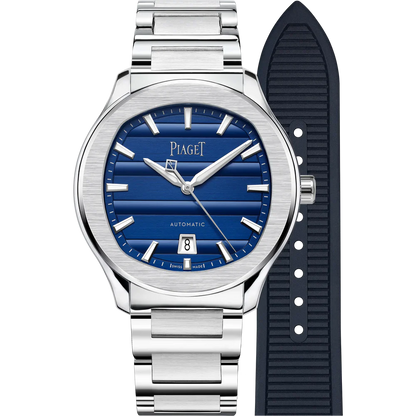 Piaget Polo Signature Date - Stainless Steel - 42 MM - Stainless Steel Bracelet - Blue Dial - G0A51032