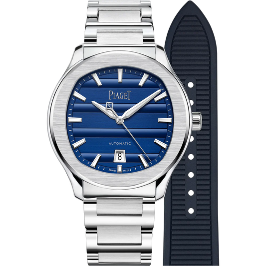 Piaget Polo Signature Date - Stainless Steel - 42 MM - Stainless Steel Bracelet - Blue Dial - G0A51032