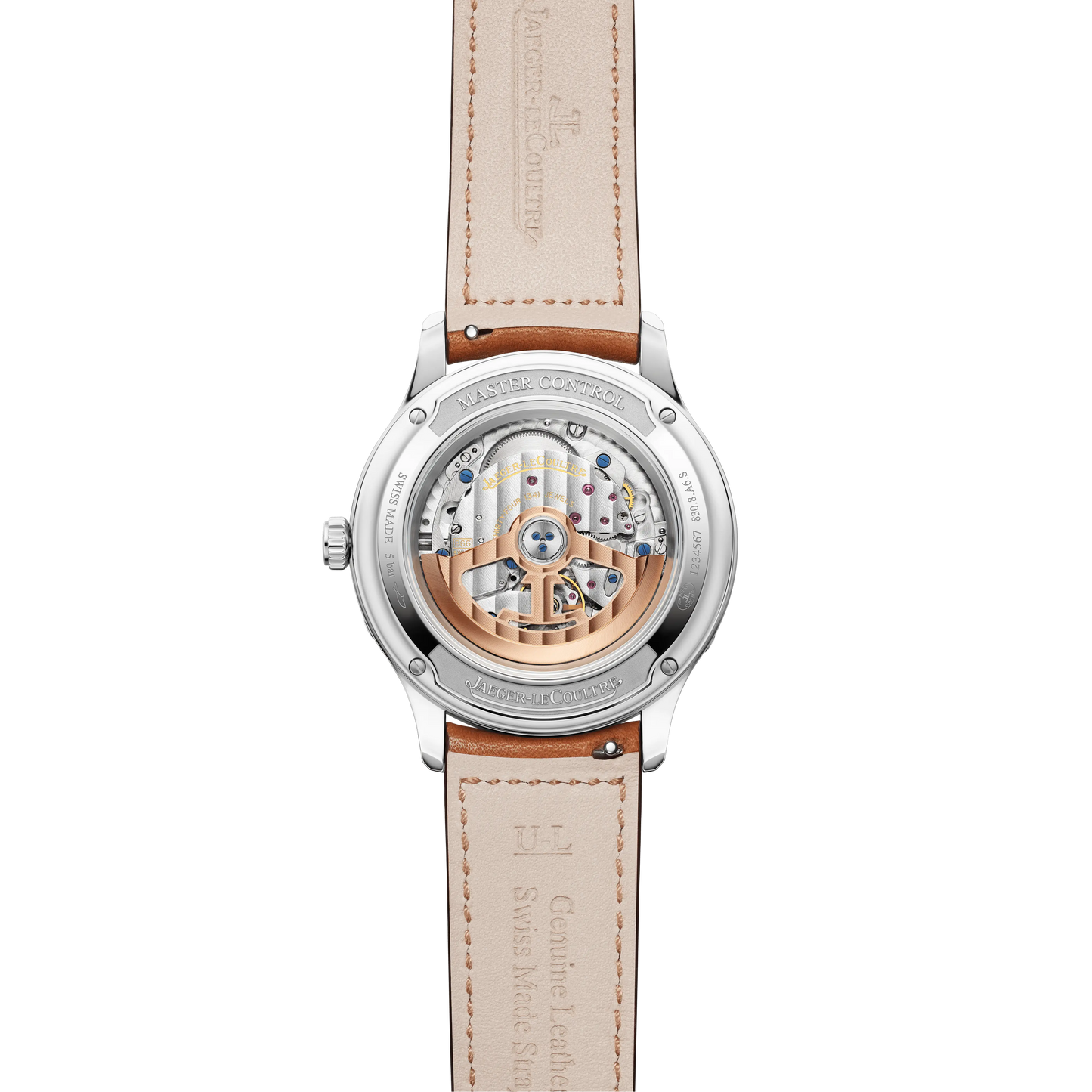 JLC - Master Control Calendar - 40 MM - Stainless Steel - Silvered-Gray Dial - Brown Leather Strap - Q4148421