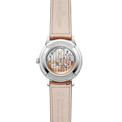 JLC - Master Control Calendar - 40 MM - Stainless Steel - Silvered-Gray Dial - Brown Leather Strap - Q4148421