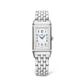 JLC - Reverso One Duetto - 40.1 MM x 20 MM - Stainless Steel - Silvered-Gray/Midnight Blue Dial - Diamond-Set Case - Stainless Steel Bracelet/Blue Leather Strap - Q334818J