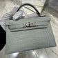 Hermès Kelly Sellier 20 - Gris Neve - Matte Alligator - Palladium Hardware - KS20GNMPHW