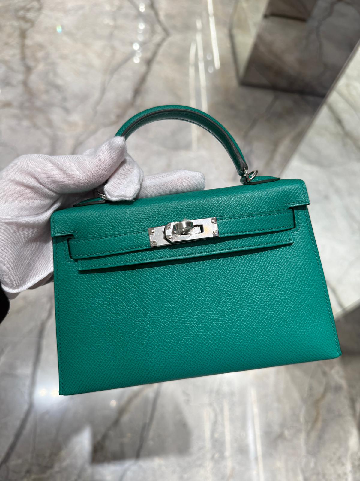 Hermès Kelly Sellier 20 - Vert Jade - Epsom - Palladium Hardware - KS20VJEPHW