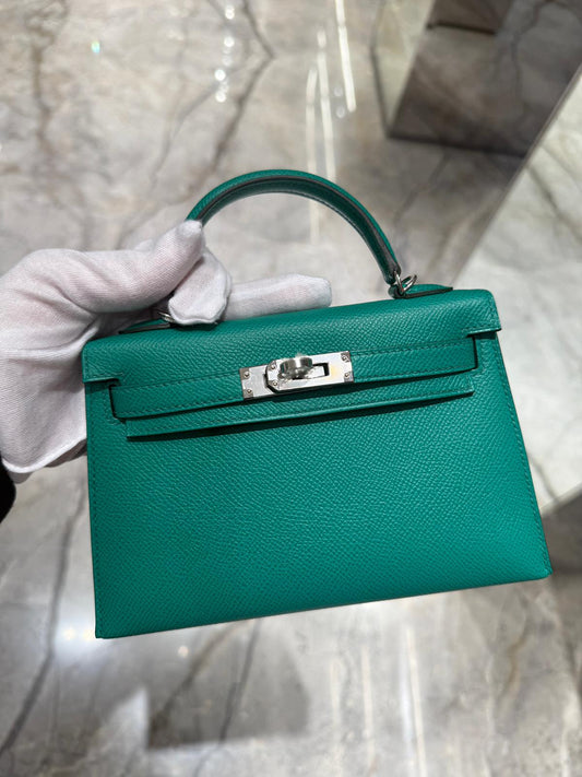 Hermès Kelly Sellier 20 - Vert Jade - Epsom - Palladium Hardware - KS20VJEPHW