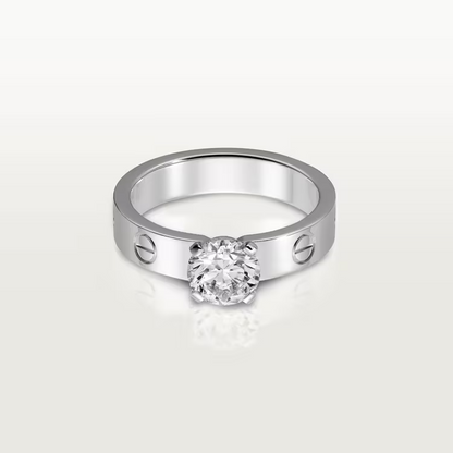 Cartier Love Solitaire Ring - White Gold - Diamonds - N4724500