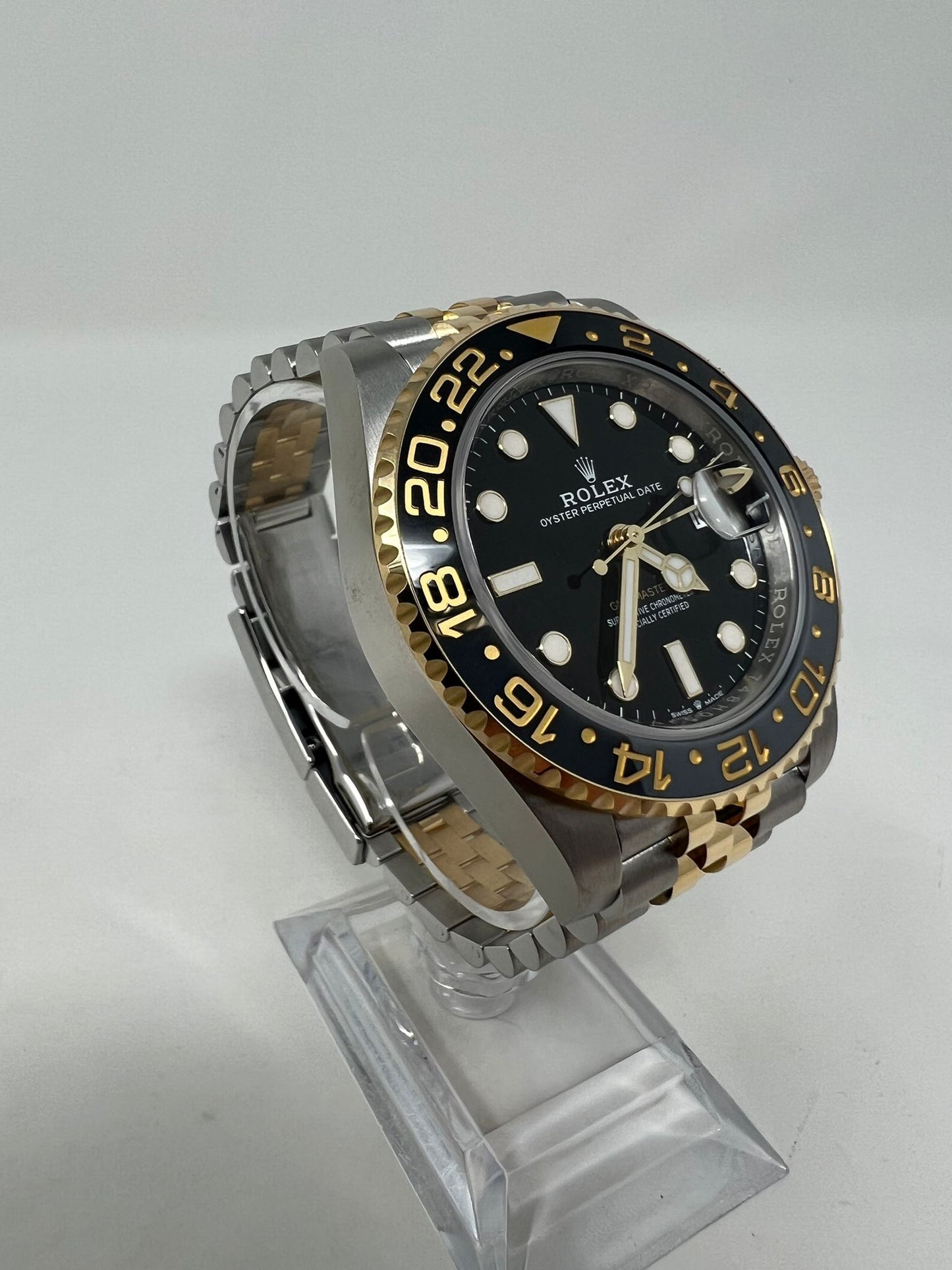 Rolex Steel and Yellow Gold Yellow Rolesor GMT-Master II Watch - 40 MM - Jubilee Bracelet - Bidirectional Rotatable Bezel - Black Dial - 126713grnr bkj