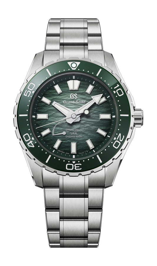 Grand Seiko - Evolution 9 - Spring Drive U.F.A. Ushio 300 Diver - 40.8 MM - Titanium - Green "Ushio" Dial - SLGB025